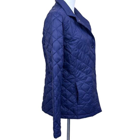 L. L. Bean Quilted Riding Jacket, puffer, purple, small, layering, cozy, bright - Picture 2 of 6